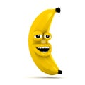 3d Laughing unpeeled banana