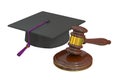 3D Law education concept Royalty Free Stock Photo