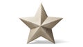 3D Layered Geometric Star on White Royalty Free Stock Photo
