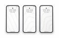 3D Layered Skeuomorph Dynamic Structure White Wallpapers On Isolate Mobile Phone