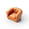 3D lazy chair icon illustration, isolated against a solid color background