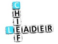 3D Leader Chief Crossword Royalty Free Stock Photo