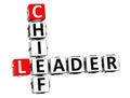 3D Leader Chief Crossword Royalty Free Stock Photo