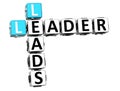 3D Leader Leads Crossword Royalty Free Stock Photo