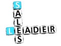 3D Leader Sales Crossword Royalty Free Stock Photo