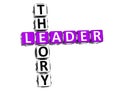 3D Leader Theory Crossword Royalty Free Stock Photo