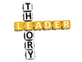 3D Leader Theory Crossword Royalty Free Stock Photo