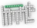 3d Leadership Concept word cloud Royalty Free Stock Photo