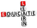 3D Learn Educate Crossword Royalty Free Stock Photo