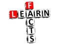 3D Learn Facts Crossword Royalty Free Stock Photo
