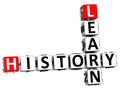 3D Learn History Crossword Royalty Free Stock Photo