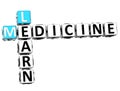 3D Learn Medicine Crossword Royalty Free Stock Photo