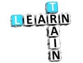 3D Learn Train Crossword Royalty Free Stock Photo