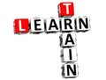 3D Learn Train Crossword Royalty Free Stock Photo