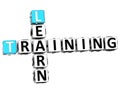 3D Learn Training Crossword Royalty Free Stock Photo