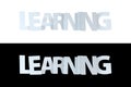3D Learning Text on White and Black Version