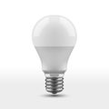3D LED Light Bulb With Shadow On White Background Royalty Free Stock Photo