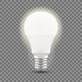 3D LED Light Bulb With Shadow On White Background Royalty Free Stock Photo