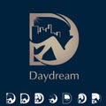 D letter based symbol Daydream concept