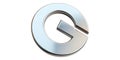 3D Letter G With Glossy Metallic Design Isolated on Transparent Background Royalty Free Stock Photo