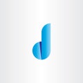 d letter gradient blue vector icon logo