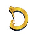D letter logo for Demons - Demons hunter concept Royalty Free Stock Photo