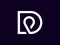 D letter logo design on black background. D creative initials letter logo concept. d icon design. D White letter icon design on bl