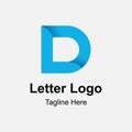 D letter logo design template-alphabet symbol abstract. Royalty Free Stock Photo