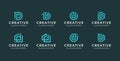 D letter logo illustration vector graphic bundle design Royalty Free Stock Photo