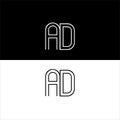 A D letter logo initial design.A D letter logo creative design Royalty Free Stock Photo