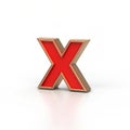 3D Letter X Royalty Free Stock Photo
