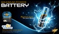 3D Li-Ion AA battery banner ad