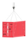 3d lifting up of container
