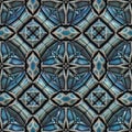 3d light blue kaleidoscopic fractal pattern Royalty Free Stock Photo