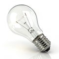 3D Light bulb icon isolated on white background Royalty Free Stock Photo