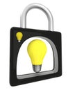 3D light bulb padlock