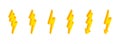 3d Lightning. Isometric Lightning Thunder Icons. Flash Of Energy. Bolt And Thunderbolt. Electric Power Of Lightening In Storm.