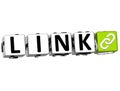 3D Link Button Click Here Block Text