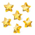 3d little golden star Royalty Free Stock Photo