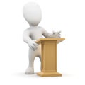 3d Little person at the lectern