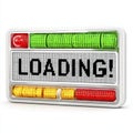 3D Loading Bar Graphic with Red, Yellow, and Green Progress Indicators Royalty Free Stock Photo