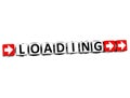 3D Loading Button Click Here Block Text Royalty Free Stock Photo