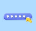 3d Locked Password Field