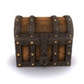 3d Locked treasure chest