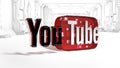 The 3D logo of the brand Youtube