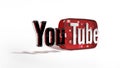 The 3D logo of the brand Youtube