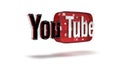 The 3D logo of the brand Youtube