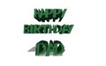 3d logo on color Happy Bday
