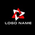 3D LOGO RED BLACK Modern logo design
