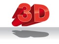 3d logo vector three-dimensional television new red icon able third tv